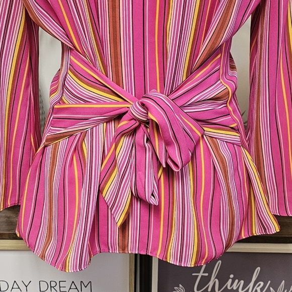 WORTHINGTON | WIDE RIBBON BACK BOW BELL SLEEVE BOUSE - Picture 11 of 16